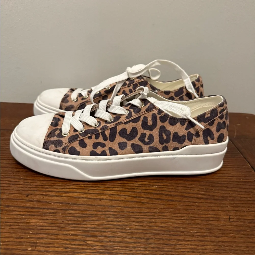 Stuart Weitzman Sammy Leopard Print‎ Platform Sneakers 7